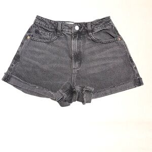 DYNAMITE Jean Shorts | High Rise Black Indie Y2K Grunge Festival Denim